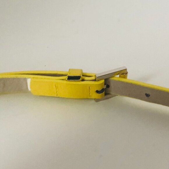 NWOT – Skinny belt yellow with silver tone buckle - Picture 4 of 7
